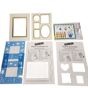 Hero Arts Press-A-Frame Photo Card Frames & Delta Stencil Magic Lot Scrapbooking